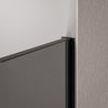 Walk-in Duschvägg 10mm nanogrått glas EX102 - 2 glasväggar rostfri stålprofil matt svart - bredd valbar