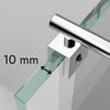 Walk-in duschvägg EX101 - 10 mm NANO äkta glas - satin glas - valbar bredd 