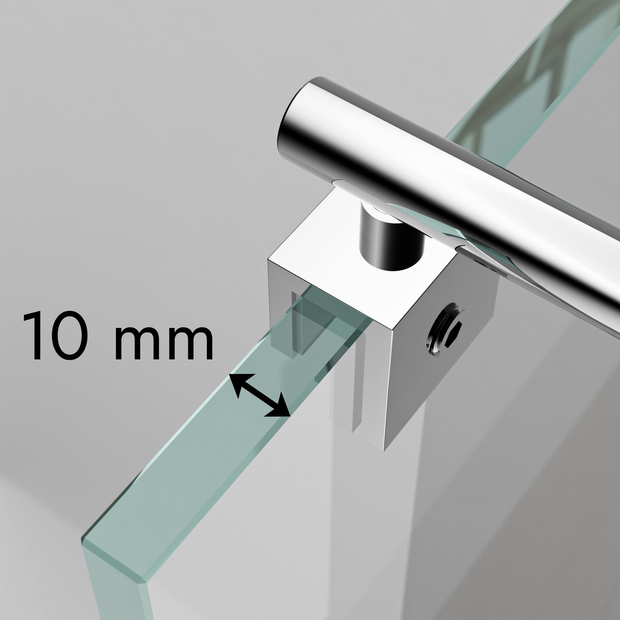Duschvägg med äkta satinglas EX101 NANO-beläggning - valbar bredd