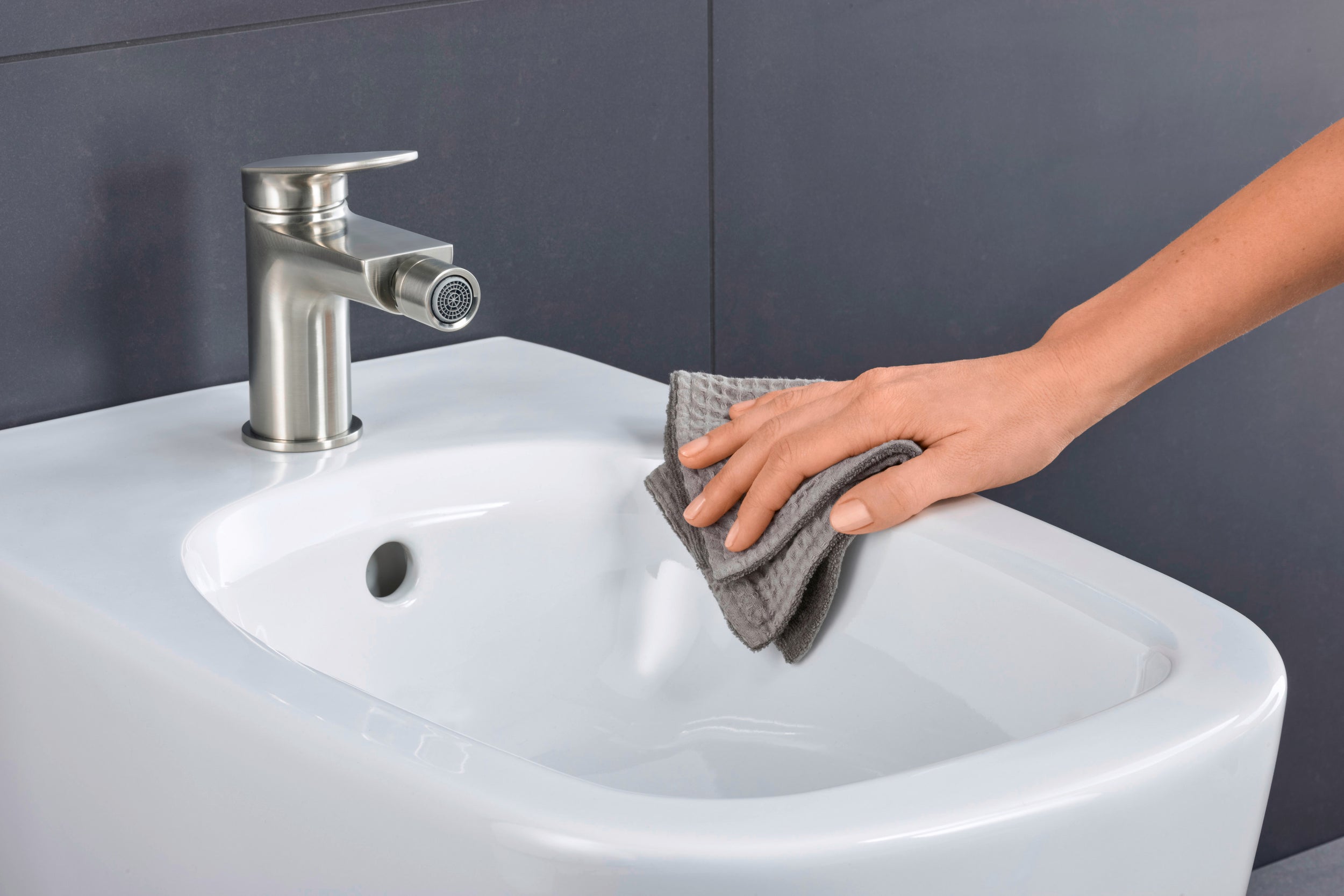 Duravit Wave Einhebel-Bidetmischer mit Ablaufgarnitur und Zugstange - Farbe wählbar