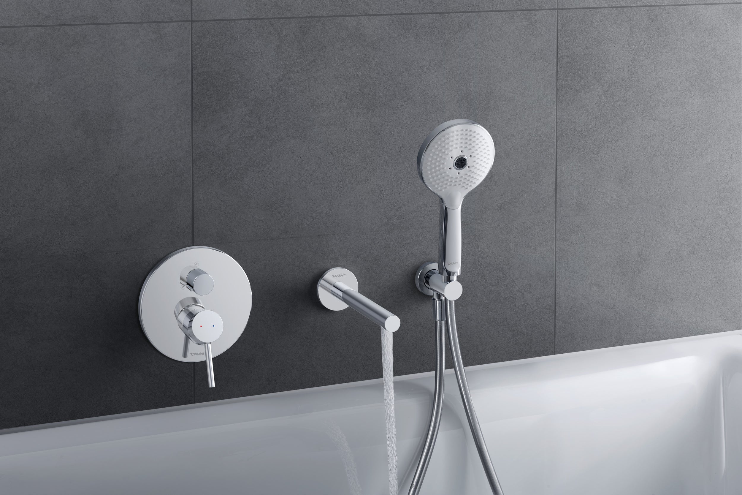 Duravit Circle badkarspip högglansig krom
