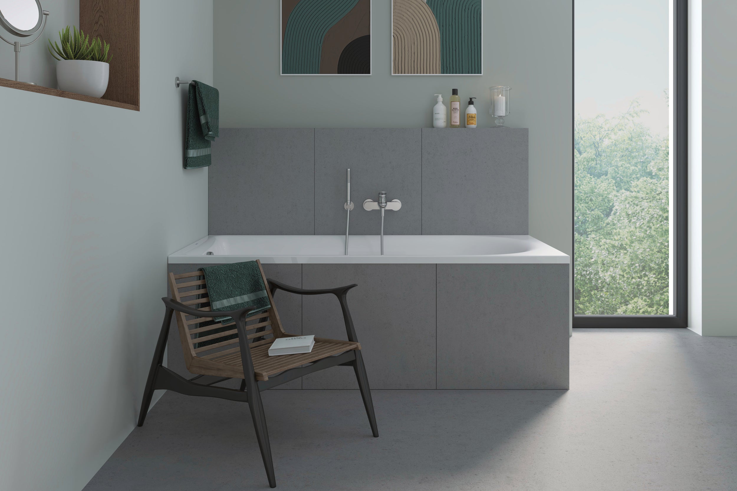 Duravit Wave Enreglings blandare för badkar exponerad 
