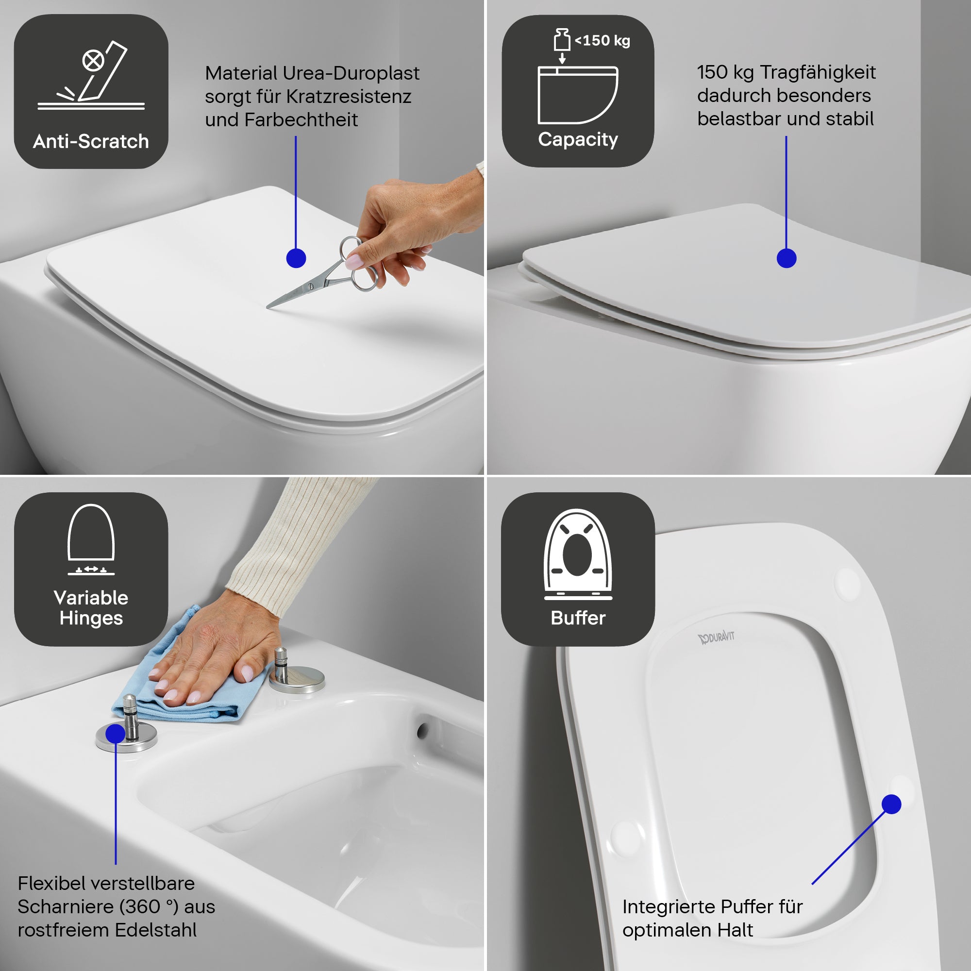 Duravit Univavo universal toalettsits med mjukstängning