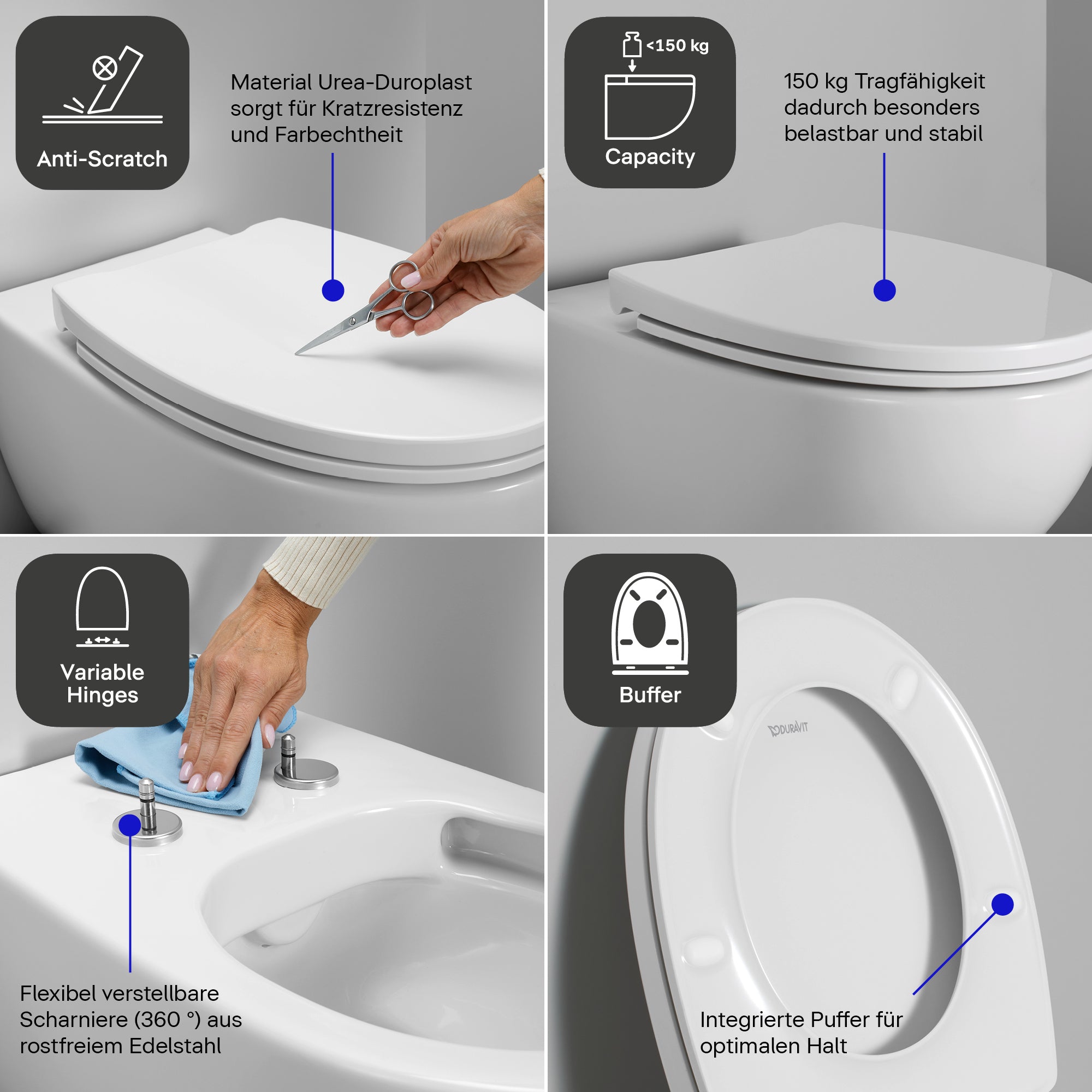 Duravit Univavo universell toalettsits med soft-close