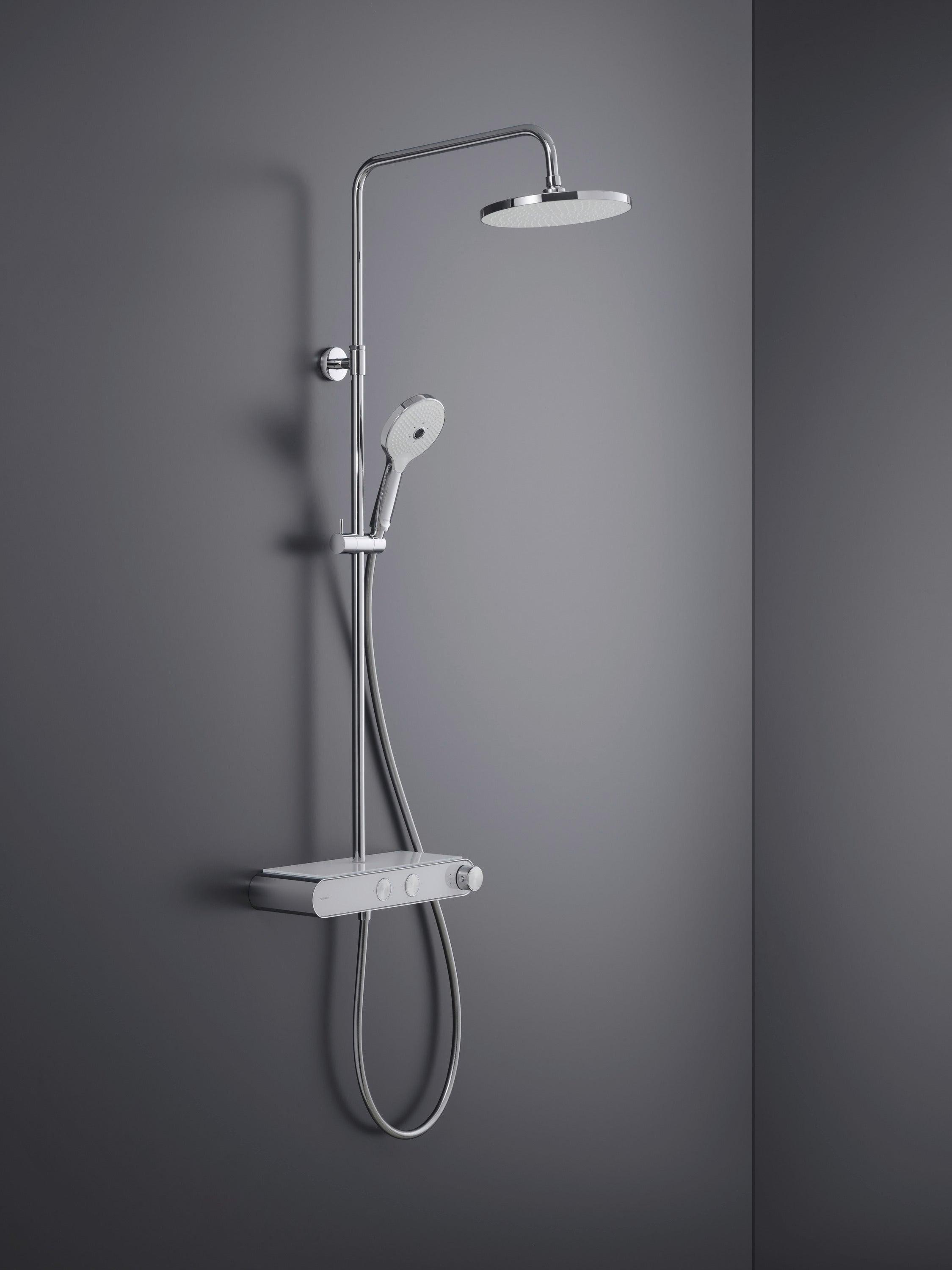 Duravit duschsystem med termostat och glashylla