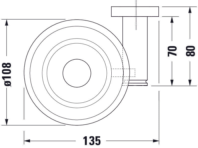 Duravit D-Code tvålkopp Ø10 cm för 1 tvål 