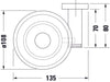 Duravit D-Code tvålkopp Ø10 cm för 1 tvål 