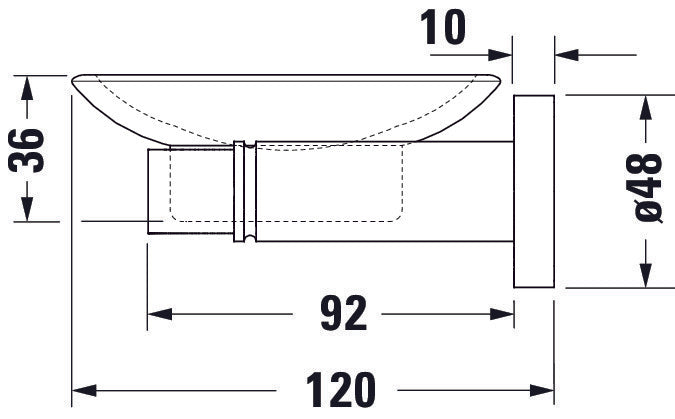 Duravit D-Code tvålkopp Ø10 cm för 1 tvål 