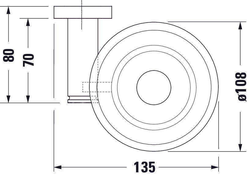 Duravit D-Code tvålkopp Ø10 cm för 1 tvål