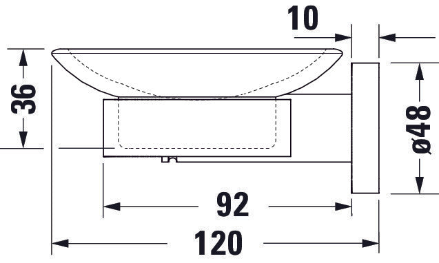 Duravit D-Code tvålkopp Ø10 cm för 1 tvål