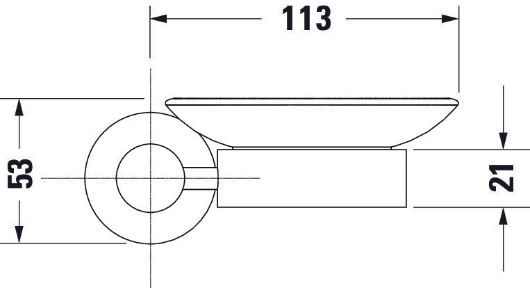 Duravit D-Code tvålkopp Ø10 cm för 1 tvål