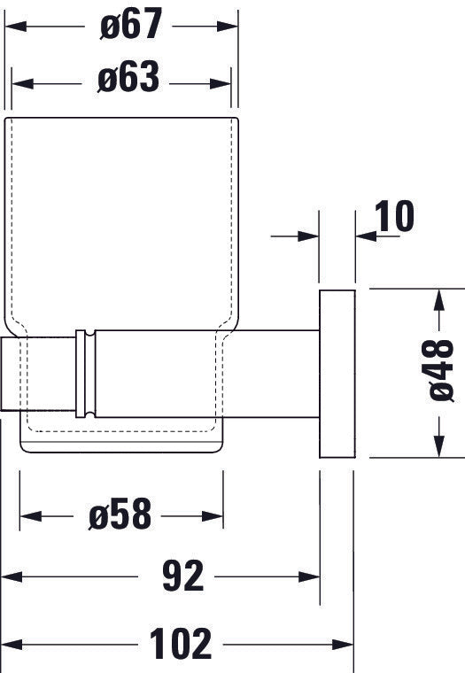 Duravit D-Code tandborstmugg