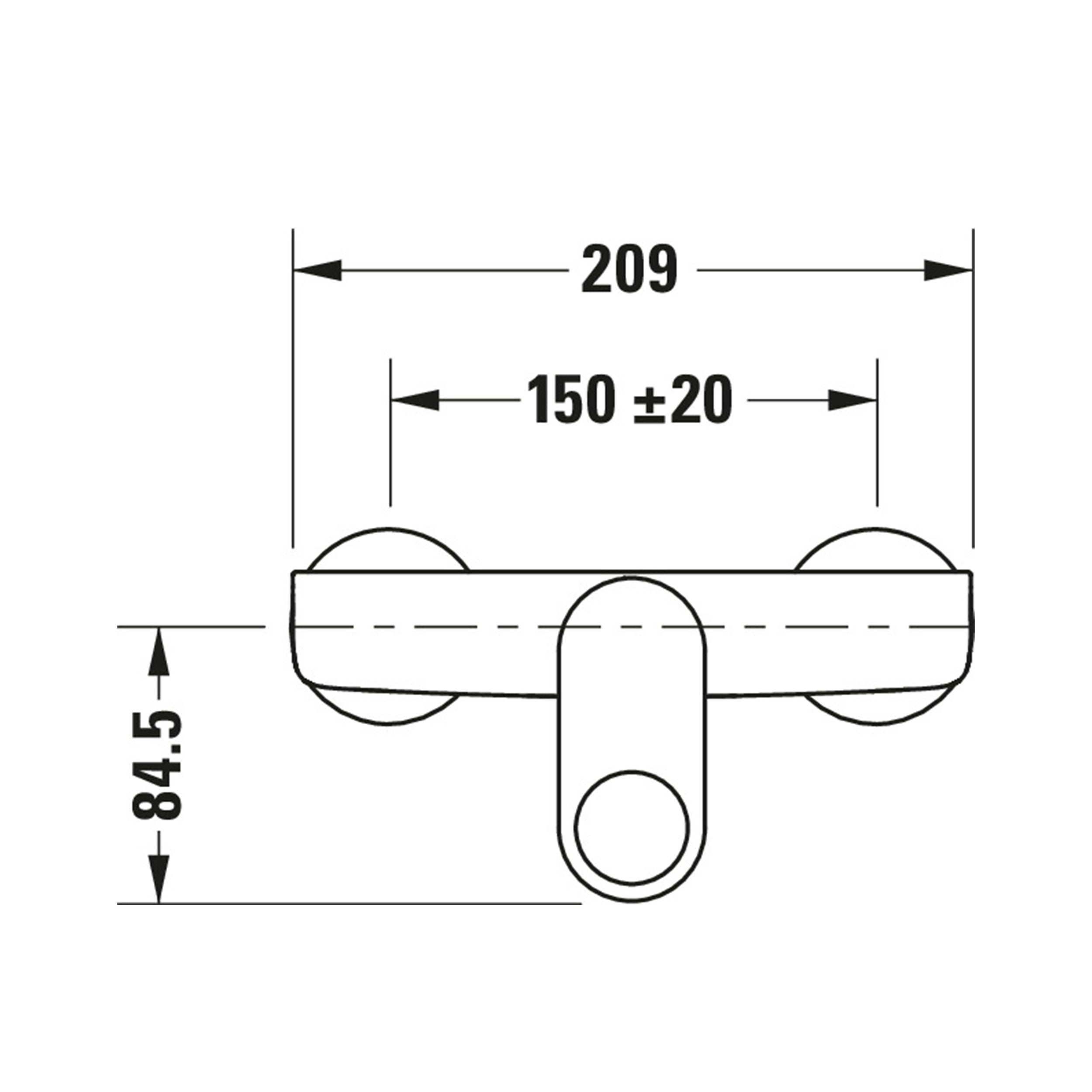 Duravit B.3 duschblandare, utanpåliggande, 1 konsument, krom