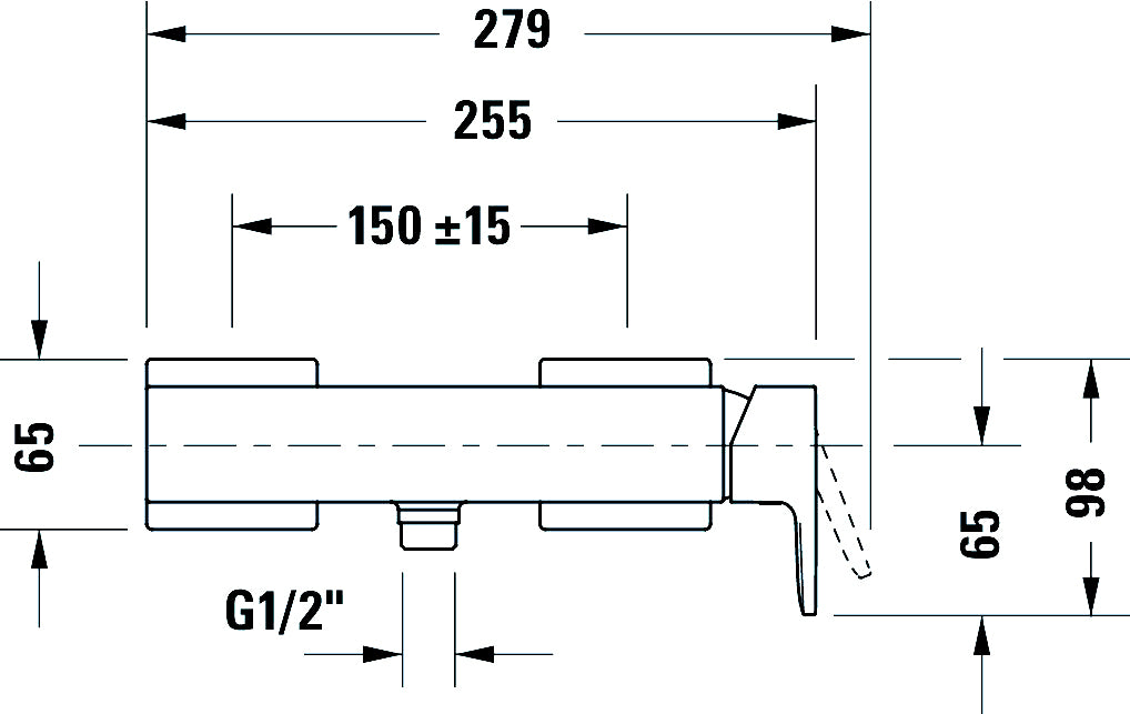 Duravit Manhattan enkelgrepps duschblandare