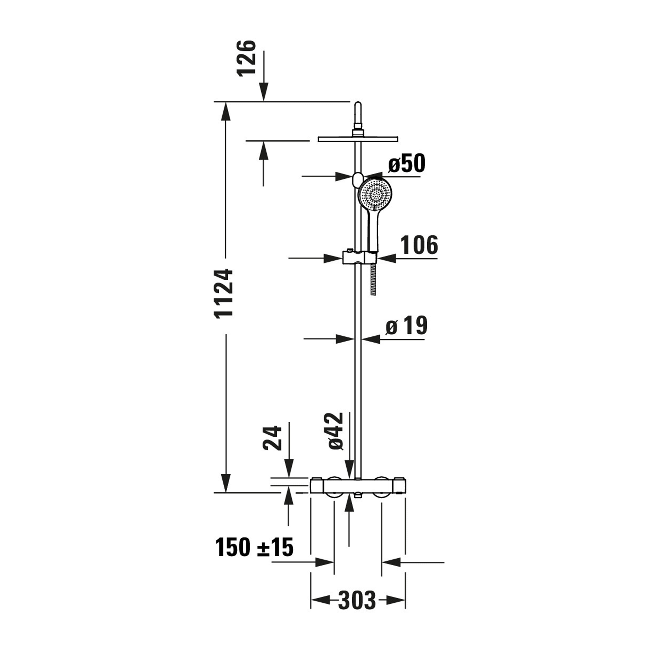 Duravit duschsystem med termostat