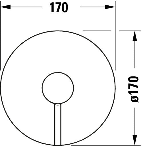 Duravit Circle ettgrepps infälld duschblandare