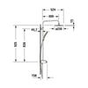 Duravit duschsystem med termostat och glashylla
