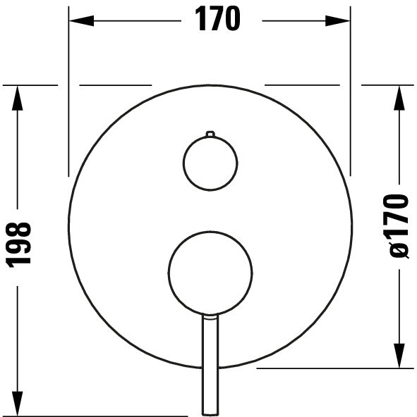 Duravit Circle ettgrepps dold badkarsblandare