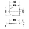 Duravit Univavo universell toalettsits med soft-close, oval