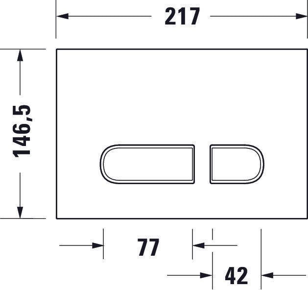 Duravit DuraSystem mekanisk aktiveringsplatta för WC
