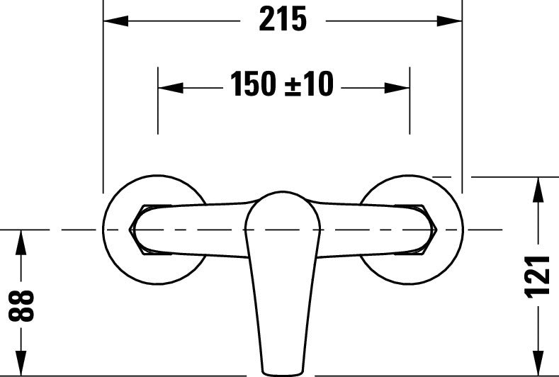 Duravit DuraVelez duschblandare, utanpåliggande, 1 konsument, krom