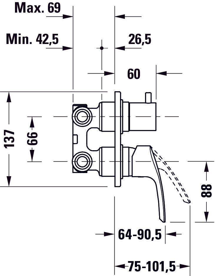 Duravit DuraVelez badkarsblandare