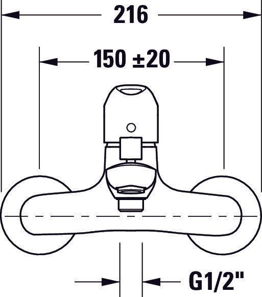 Duravit DuraVelez badkarsblandare, utanpåliggande, 2 konsumenter, krom