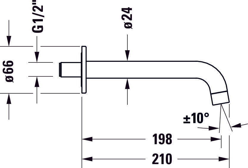 Duravit DuraVelez badkarspip, krom