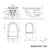 Dusch-WC komplett set PREMIUM 1102 med Geberit Duofix förväggselement