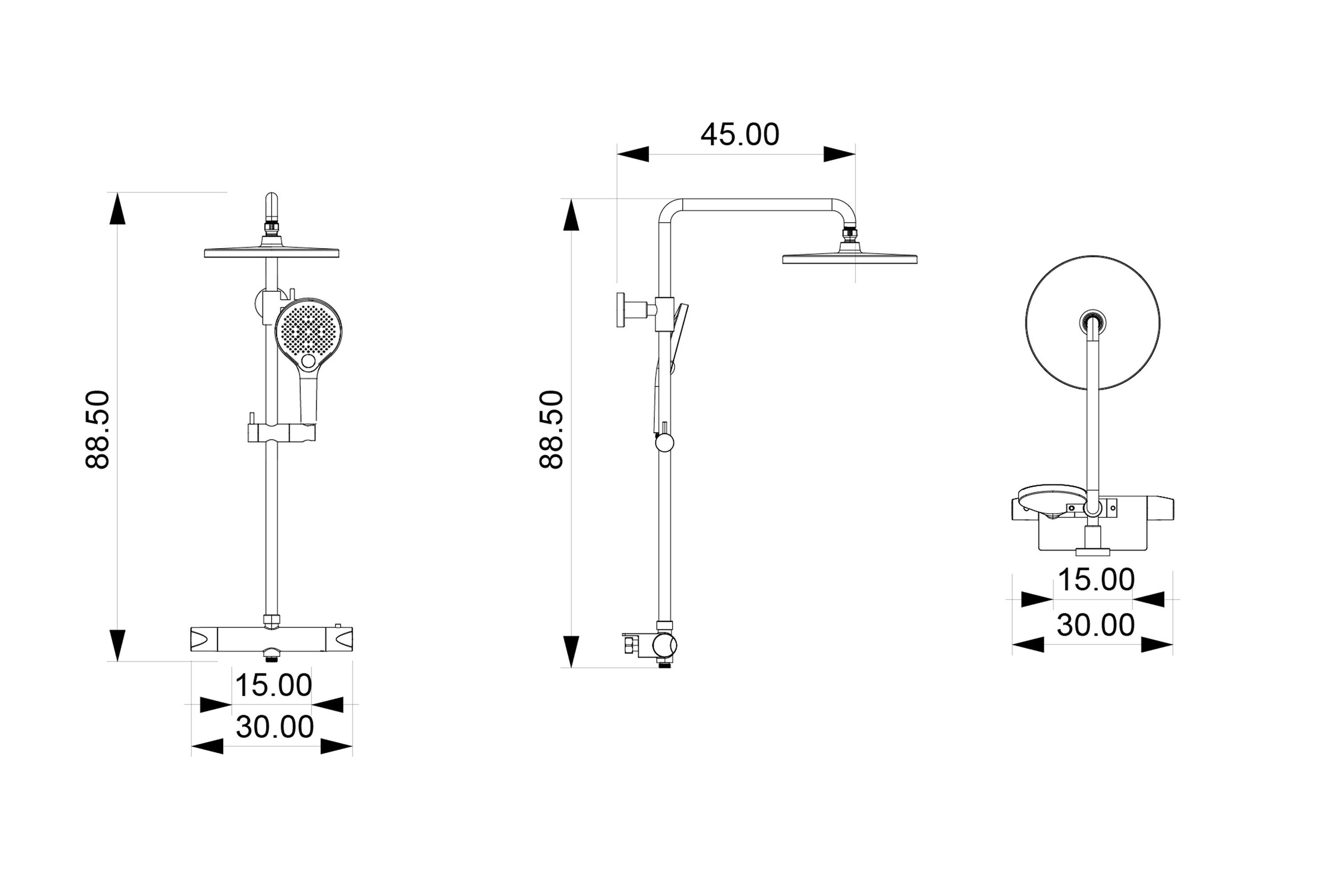 Duschkolonn Termostat 8221 PRO