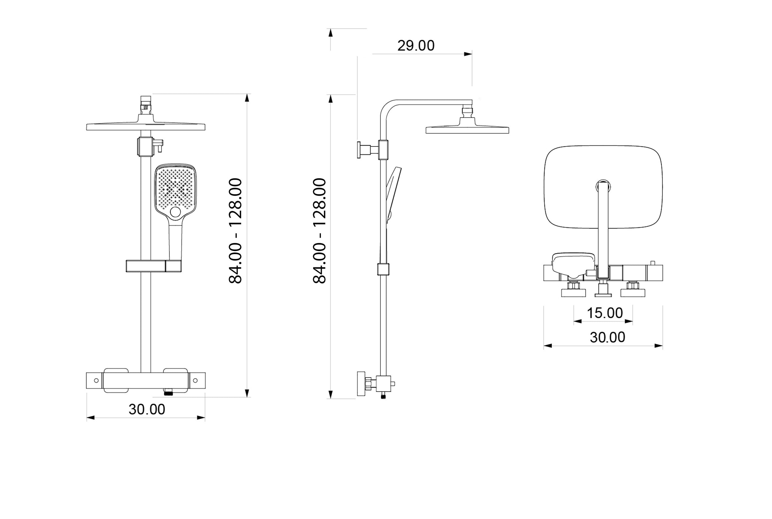 Duschpelare Termostat 3011 PRO