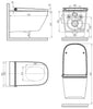 Dusch-WC komplettset PRO+1104 med Geberit Duofix installationsväggselement