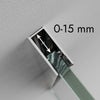 Walk-in duschvägg EX101 - 10 mm NANO äkta glas - satin glas - valbar bredd 