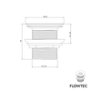 Avloppsventil FLOWTEC med sil