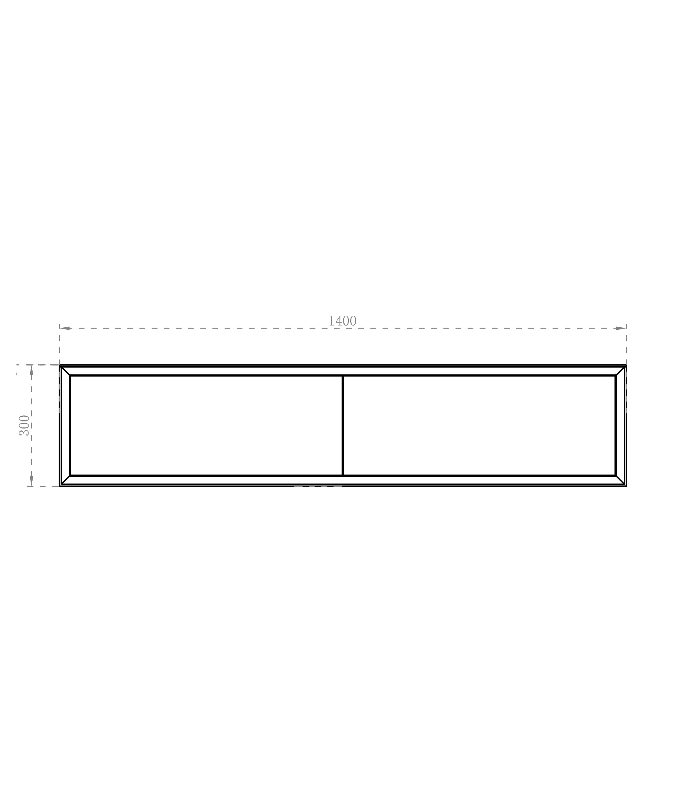 Badrumsmöbel Sideboard Fiona Slim 140 cm vit matt 