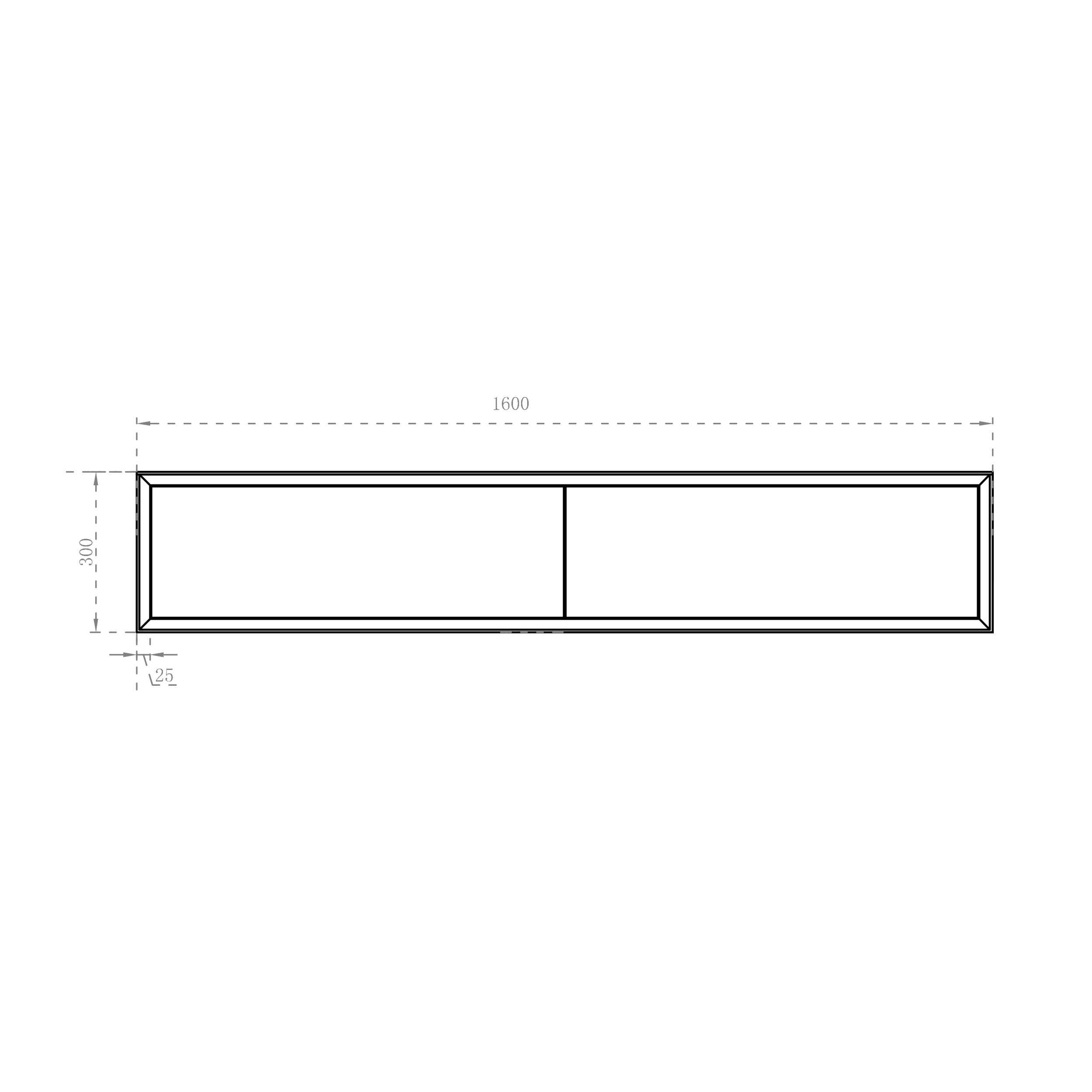 Badrumsskåp Sideboard Fiona Slim 160 cm Matt Vit