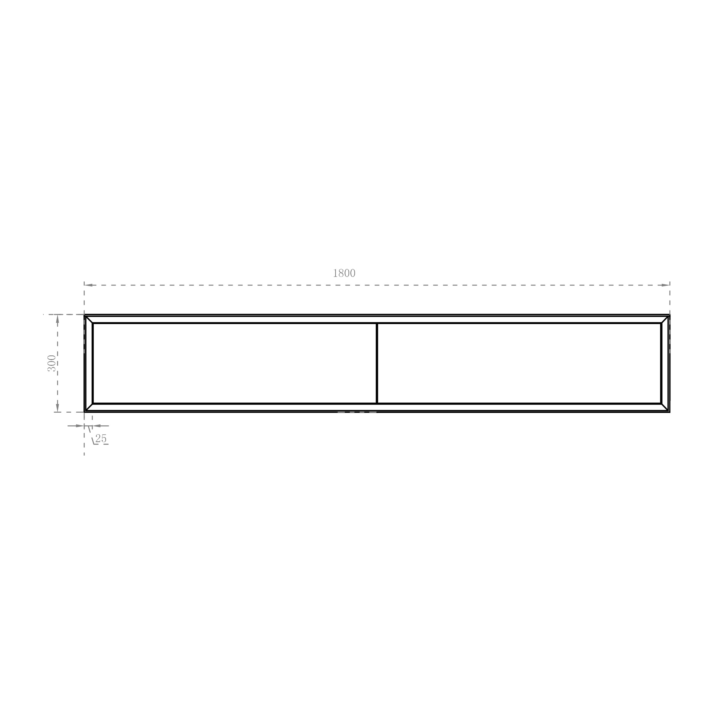 Badrumsskåp Sideboard Fiona Slim 180 cm Matt Vit