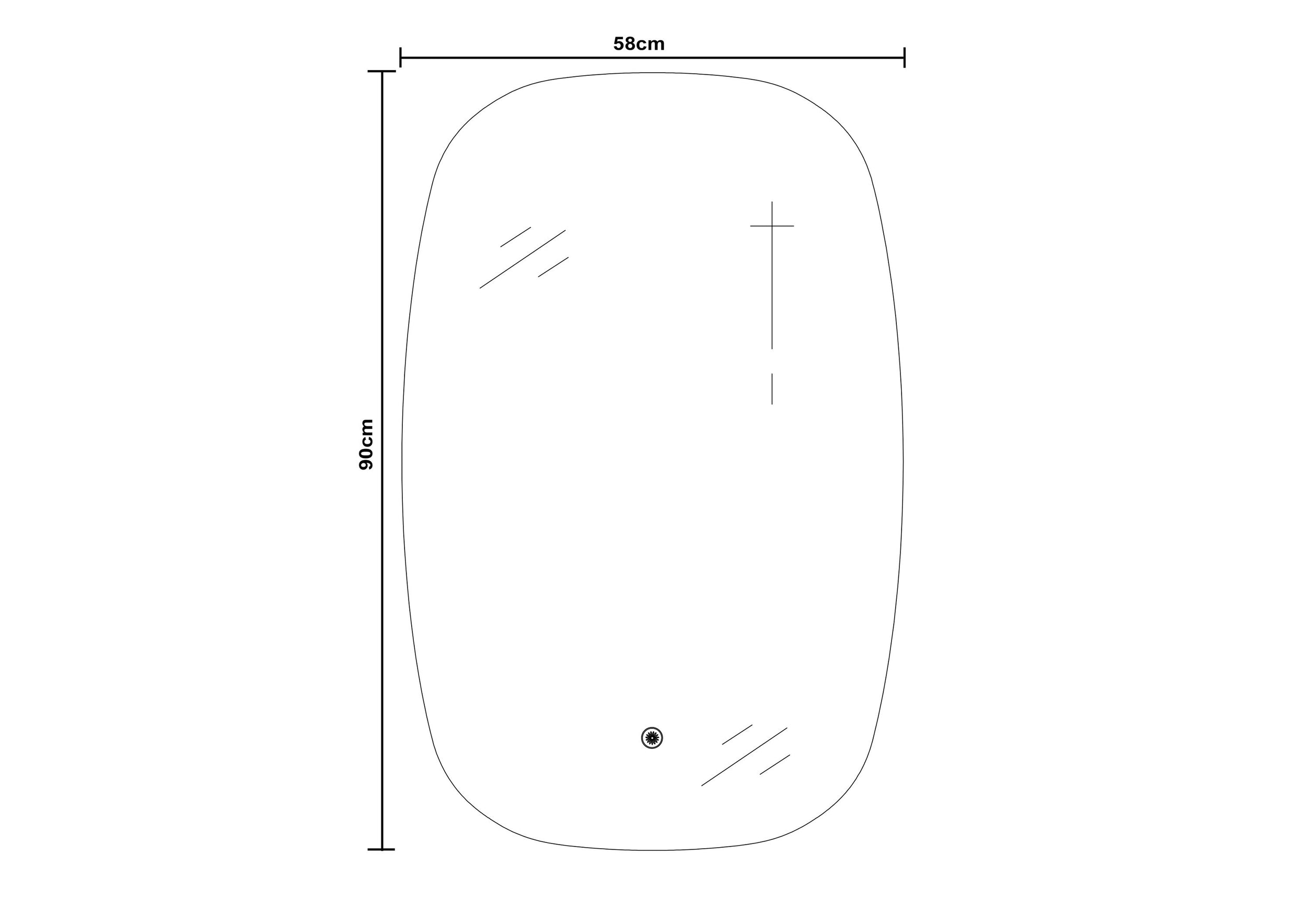 LED-upplyst badrumsspegel INALCO Oval