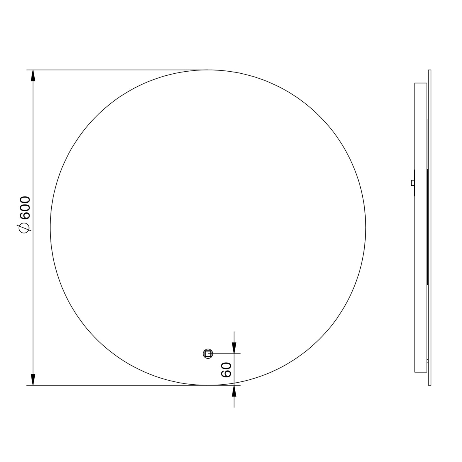 LED Light Mirror Badrumsspegel 2712