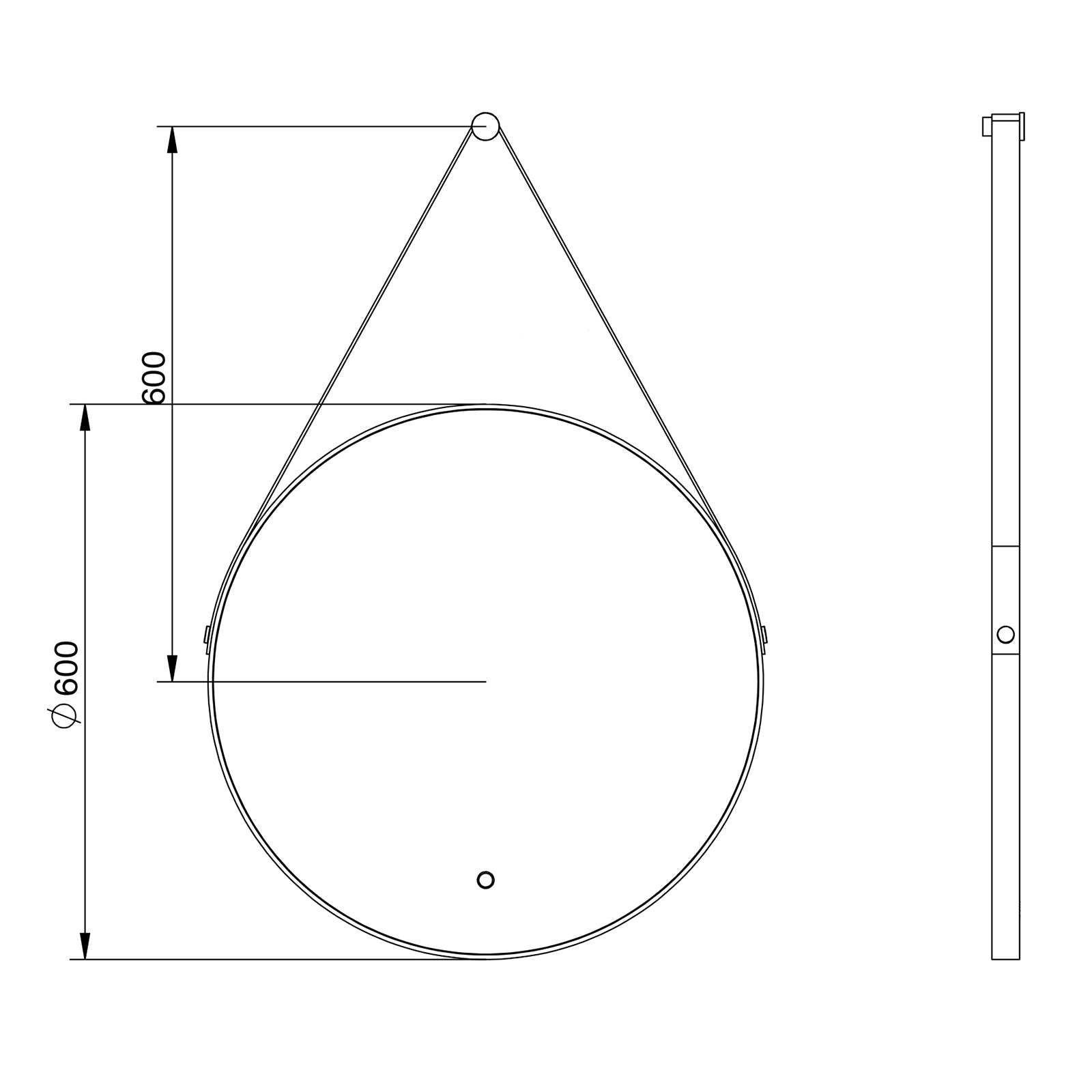 LED-upplyst badrumsspegel 2884 Round