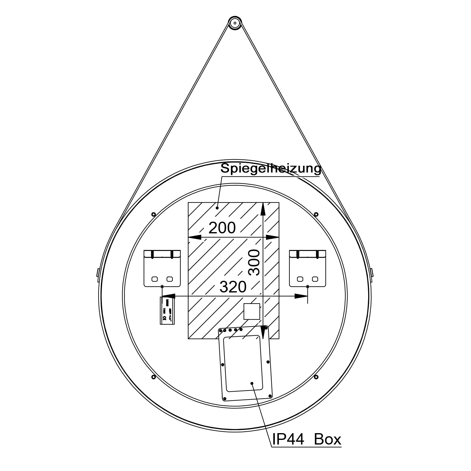 LED-upplyst badrumsspegel 2884 Round