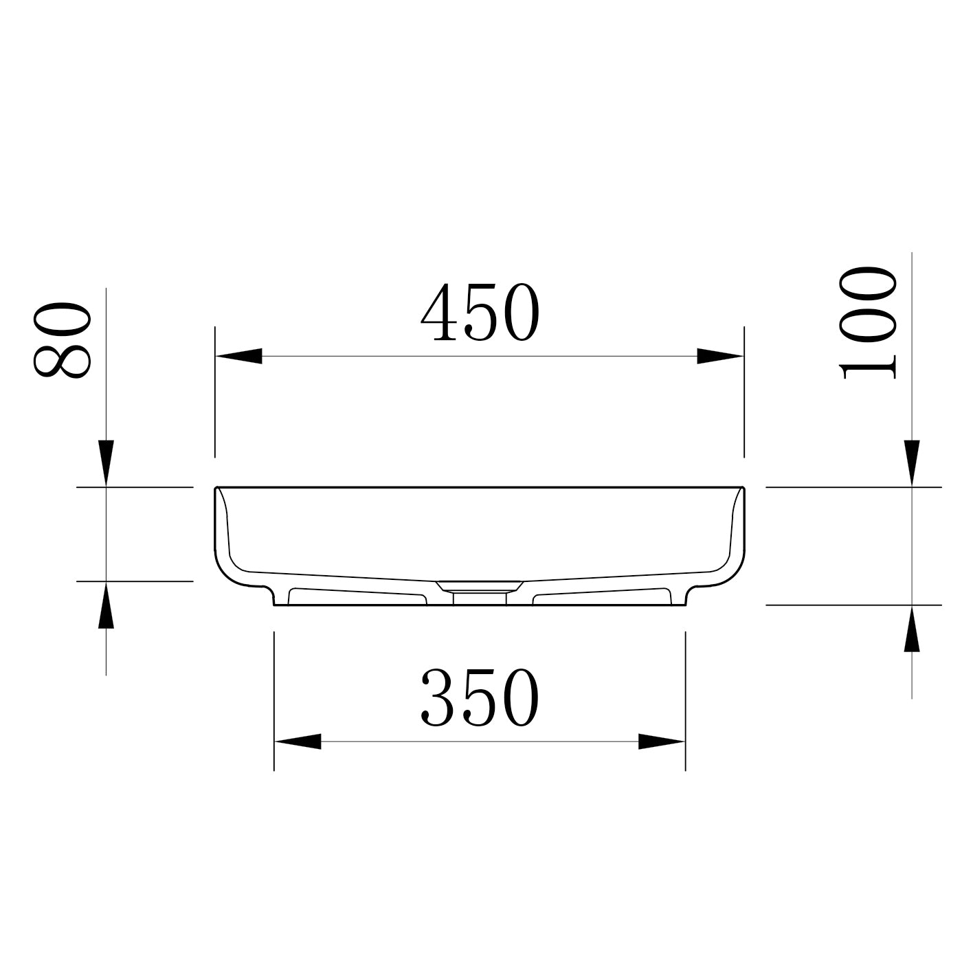 Designat tvättställ för bänkskiva NT2420 av mineralgjutmaterial - grå matt betongeffekt - 45 x 45 x 10 cm