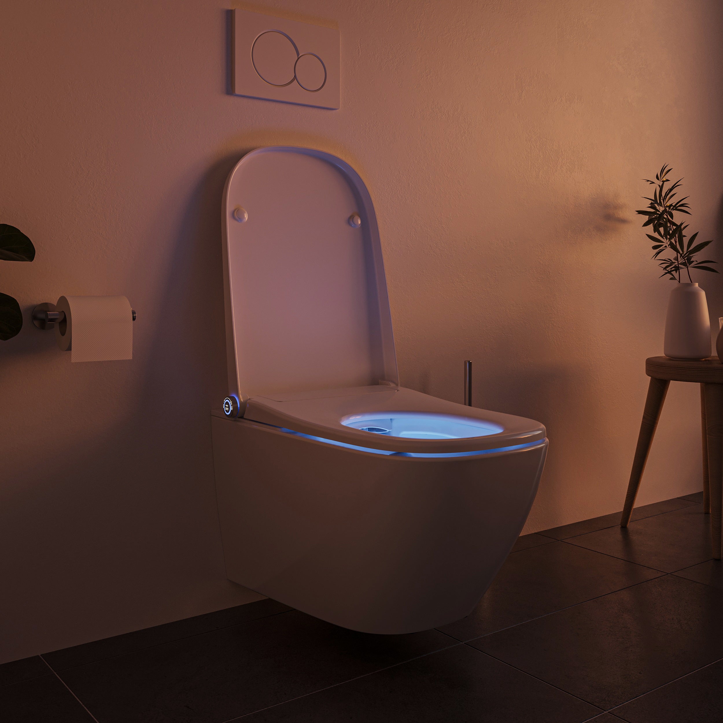 Dusch-WC komplettset PRO+1104 med Geberit Duofix installationsväggselement