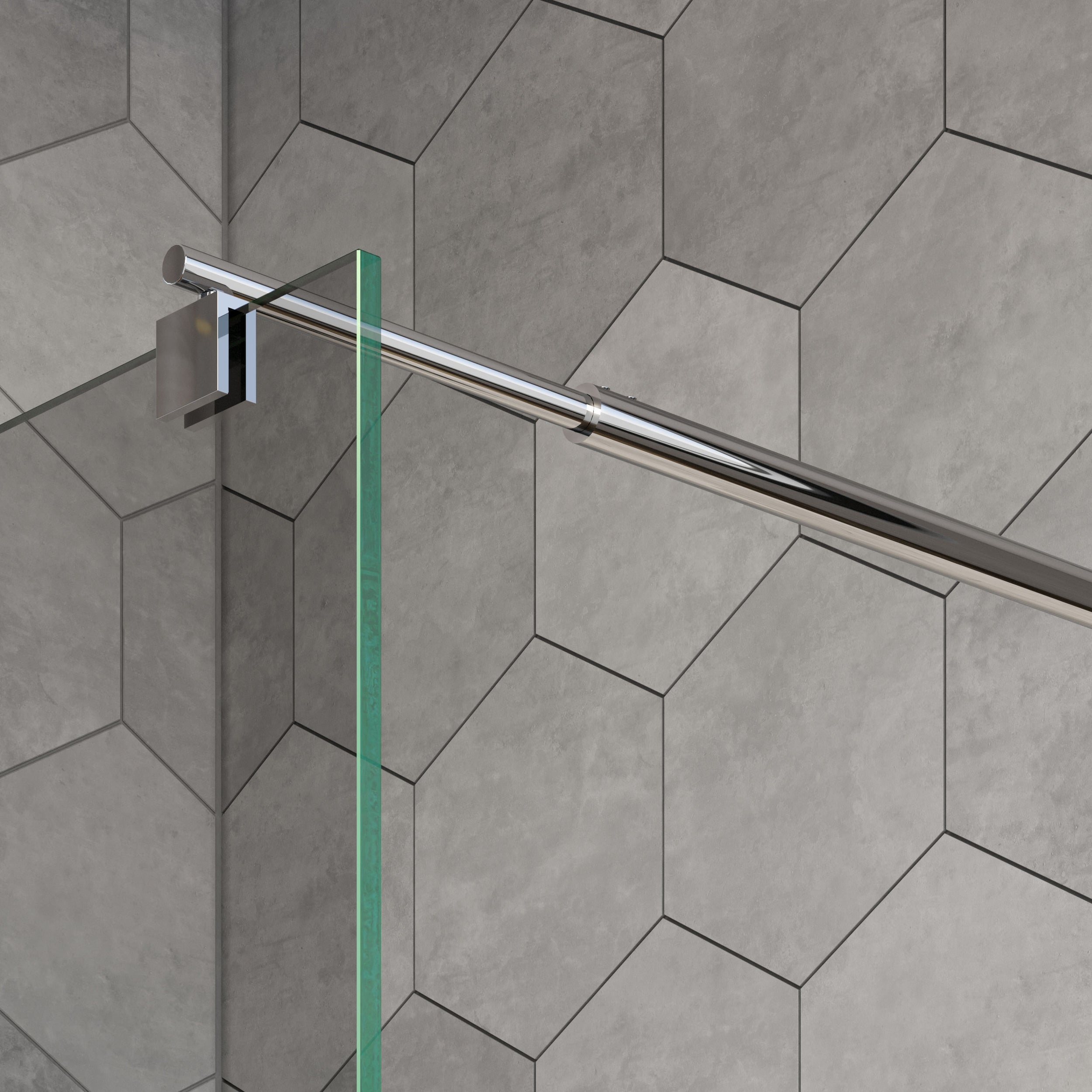 Duschvägg Walk-In Nano äkta glas EX101
