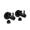 Design-hörnaventil 2-pack - Svart matt