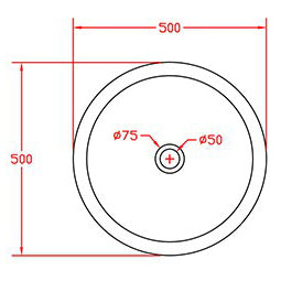 Tvättställspelare TWZ16 av kompositsten (Solid Stone) - 50x50x90 cm