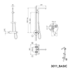 Design duschpelare Thermostat 3011 Basic