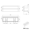 Tvättställsskåp AVA 160 cm med mineralgjutet tvättställ BRUXELLES