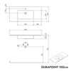 Duravit handfat med underskåp TIM 100 cm
