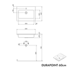 Duravit handfat med underskåp TIM 60 cm